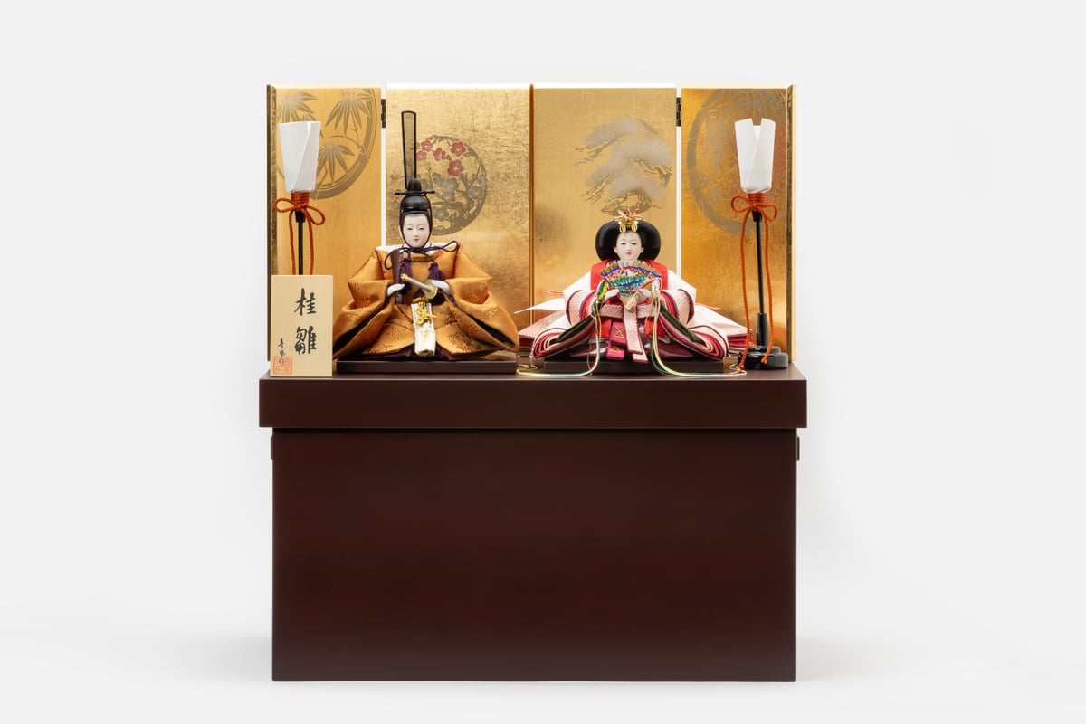 芥子親王収納飾り「麹塵染」 | 桂雛／小佐畑人形店