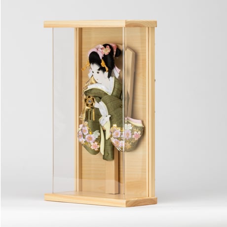 美月　アクリル壁掛　羽子板飾り（檜調額）