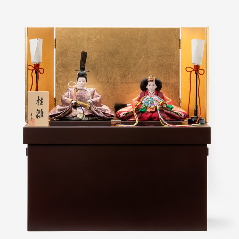 京十一番親王収納飾「牡丹唐草文錦：薄紫」【限定1作品】 | 桂雛