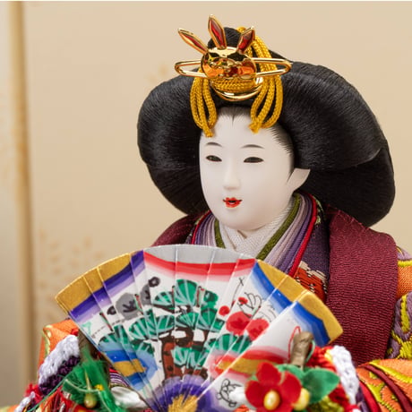 京十一番親王飾り「能衣写し：鉄線唐草文錦」