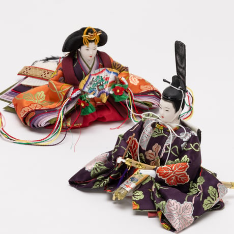 京十一番親王飾り「能衣写し：鉄線唐草文錦」