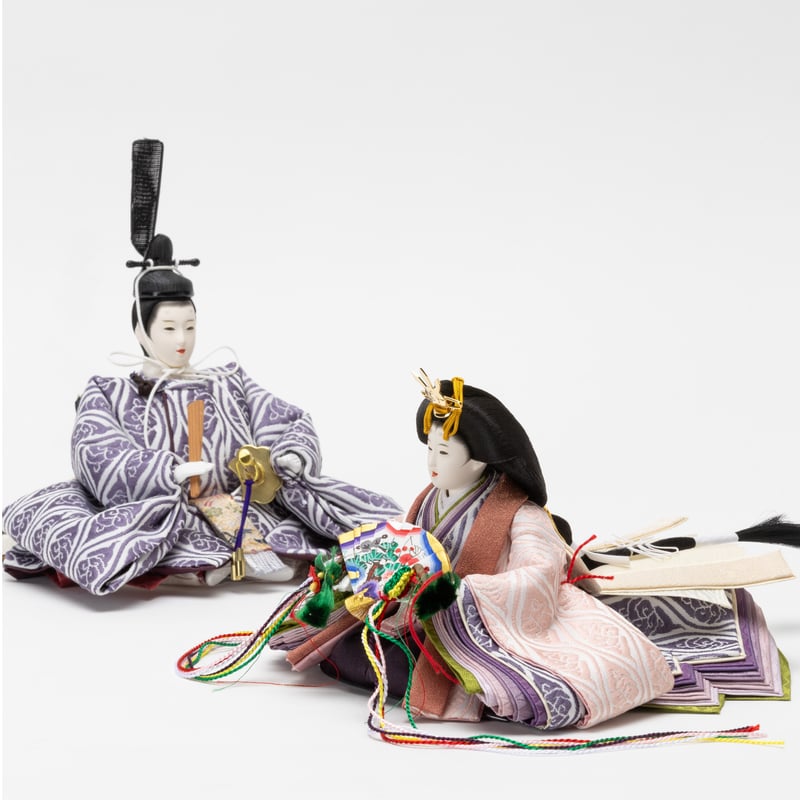 オンライン限定】京十一番親王飾り「雲立涌文錦（紫色）」 | 桂雛