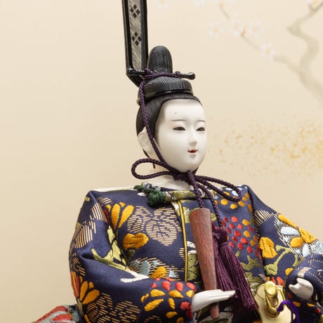 京十番親王飾り「能衣写し：桐に秋草図文錦」