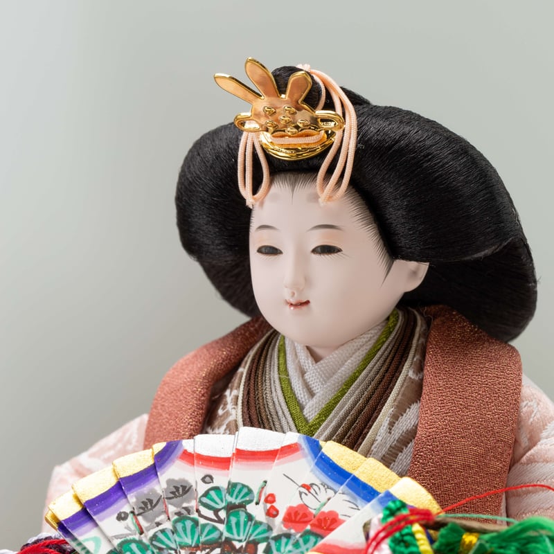 京十一番親王飾り「雲立涌文錦（香色：こういろ）」 | 桂雛／小佐畑人形店