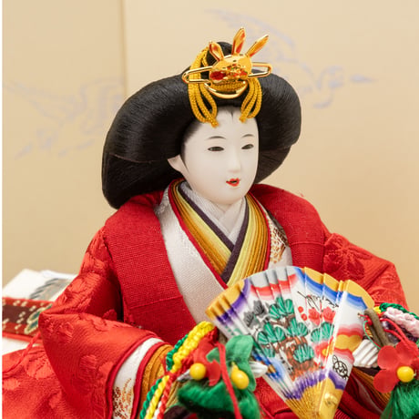 京十一番親王飾り「雲鶴文錦(うんかくもんにしき）」