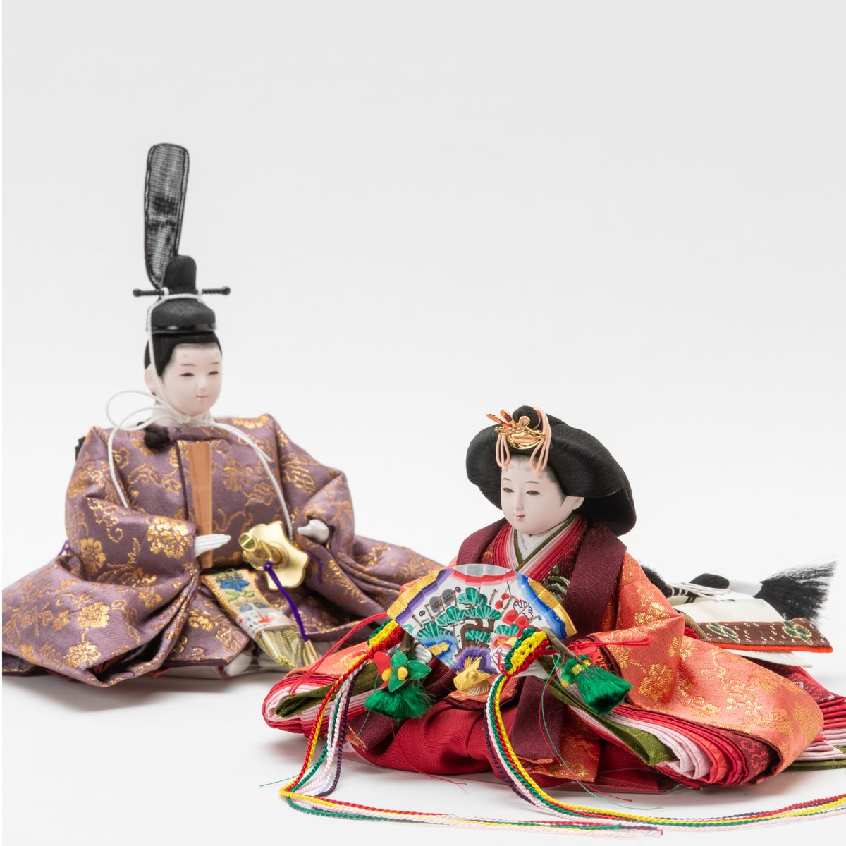 京十一番親王収納飾「牡丹唐草文錦：薄紫」【限定1作品】 | 桂雛