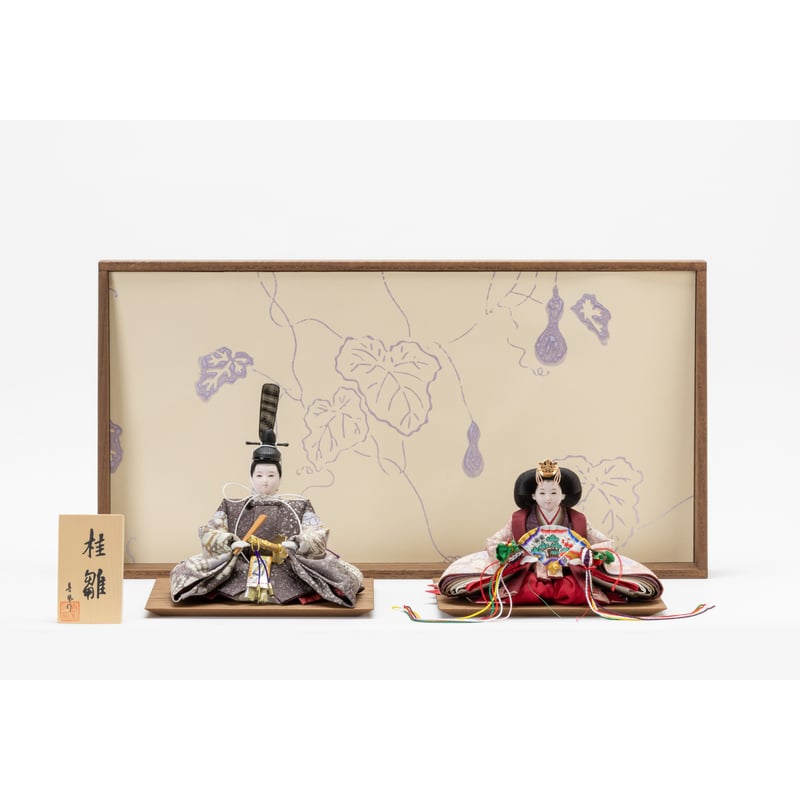 京十一番親王HAKO飾り「友禅四季草花図」 | 桂雛／小佐畑人形店