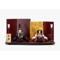 京十一番親王飾り「箔入：鶴菱文錦」