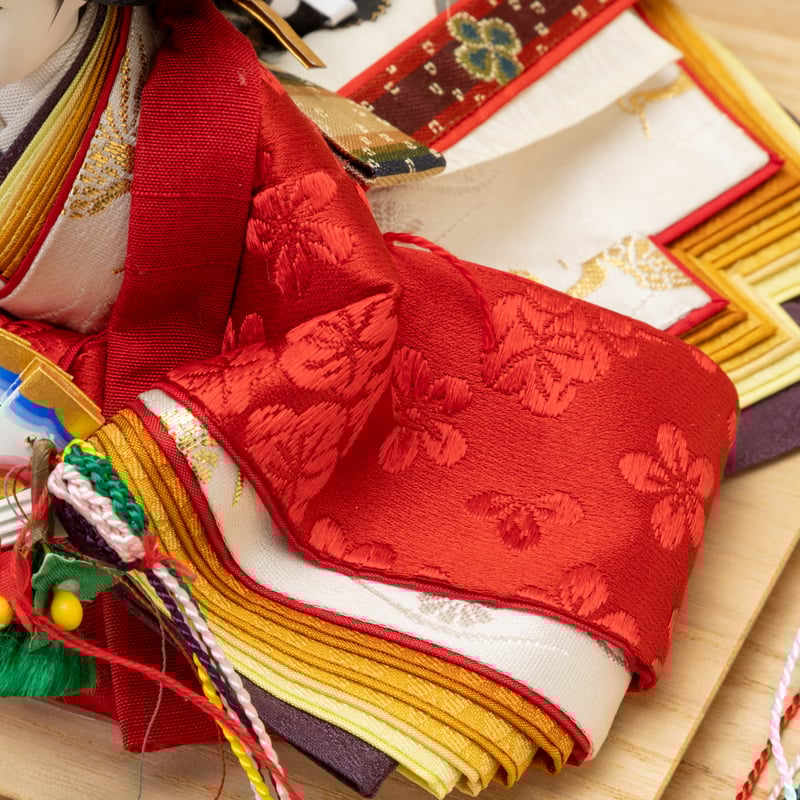 京十一番親王飾り「雲鶴文錦(うんかくもんにしき）」 | 桂雛／小佐畑人形店