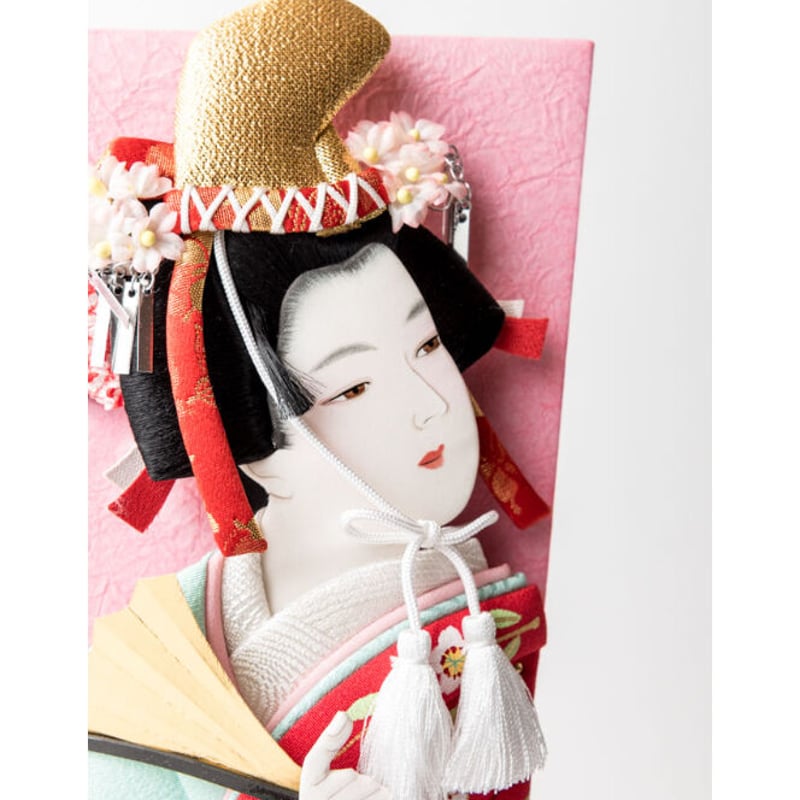 手作り　羽子板　道成寺　羽2個付 手作り 羽子板 道成寺 羽2個付