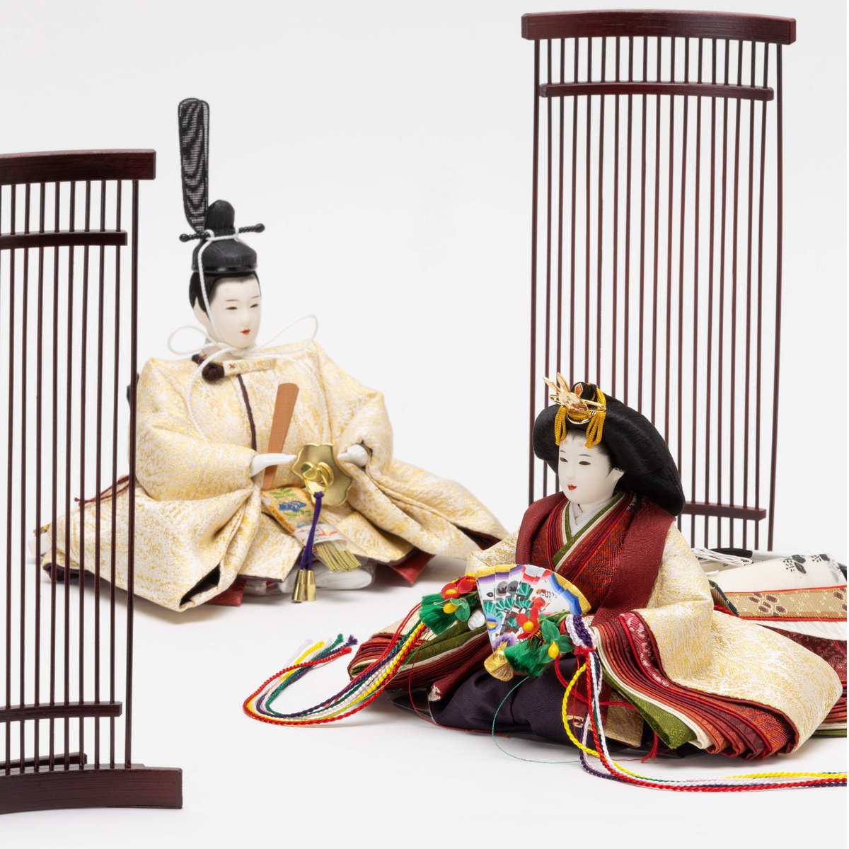 京十一番親王飾「龍村裂:菊もみ(金)」 | 桂雛/小佐畑人形店 京十一番親王飾「龍村裂:菊もみ(金)」 | 桂雛/小佐畑人形店