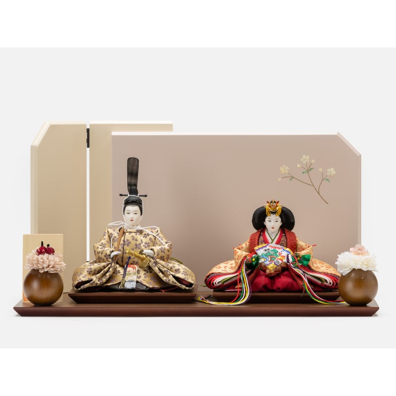 京十一番親王飾り「小桜文錦」 | 桂雛／小佐畑人形店
