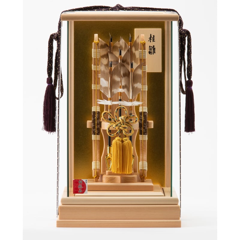 檜」パノラマケース破魔弓飾り | 桂雛／小佐畑人形店