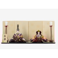 京十一番親王飾「本藍染：葡萄唐草文錦」 | 桂雛／小佐畑人形店