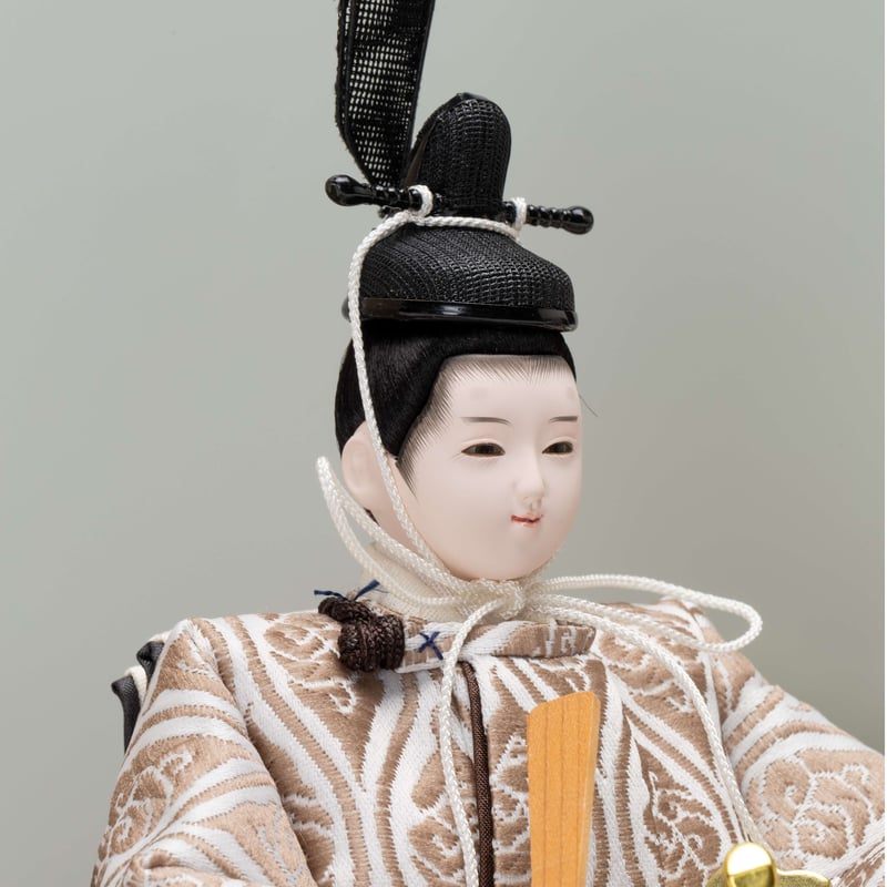 京十一番親王飾り「雲立涌文錦（香色：こういろ）」 | 桂雛／小佐畑人形店