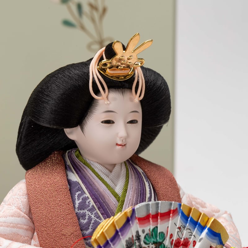 京十一番親王飾り「雲立涌文錦（紫色）」 | 桂雛／小佐畑人形店