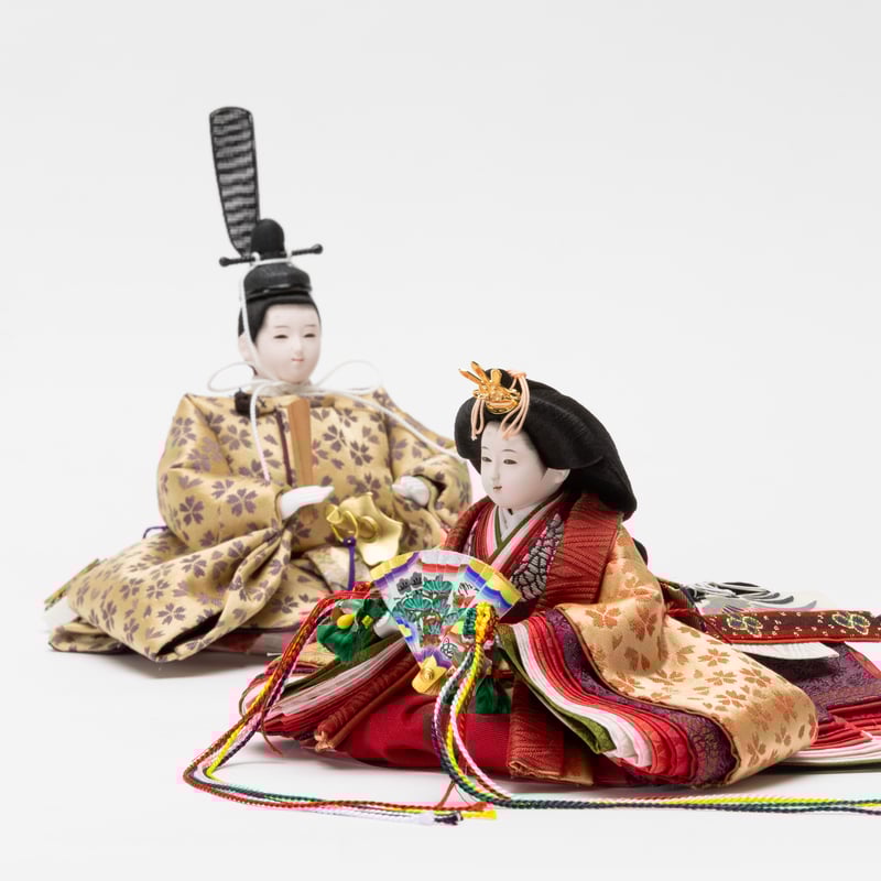 送料無料☆新品倉庫出し ミニ親王飾り 希少品 京十一番親王飾り「小桜文錦」 | 桂雛／小佐畑人形店