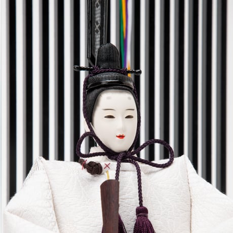 京十番親王飾｢プラチナ箔袋帯：御印文浜茄子｣