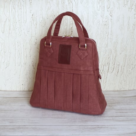ベルギーリネン2wayショルダーバッグ｜ピンク(H96B)｜日本製【オブジェbag】簡易ラッピングでお届け