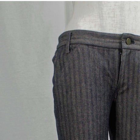 「Your own color Bottoms」ヘリンボーンストライプデニム　(D37N)　【送料・代引き手数料無料】