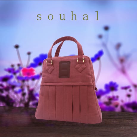 ベルギーリネン2wayショルダーバッグ｜ピンク(H96B)｜日本製【オブジェbag】簡易ラッピングでお届け