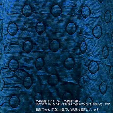 【バッククロスシリーズ】立体水玉柄のノースリーブカットソー　(ブルー)　D51　【送料・代引き手数料無料】