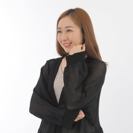 レースロングカーディガン黒蝶貝　B97 黒【Creema店取り寄せOK・要DM】