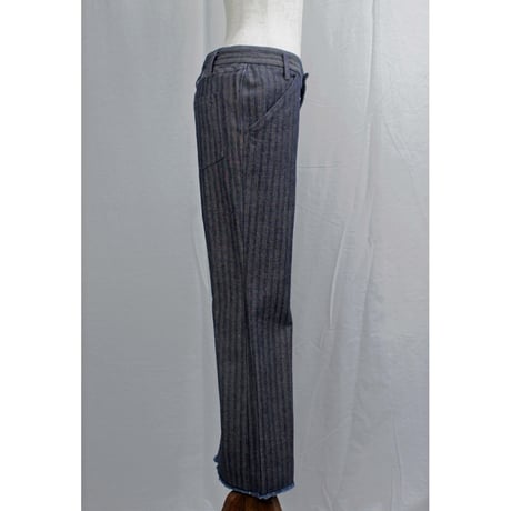 「Your own color Bottoms」ヘリンボーンストライプデニム　(D37N)　【送料・代引き手数料無料】