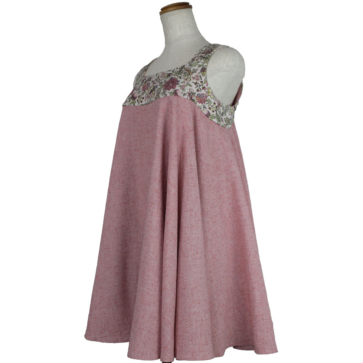 ミニ丈ドレス風トップス】シルク混ボリュームフレアチュニック