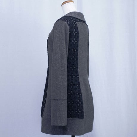 シルバーラメスキッパーブラウス【make  me・シリーズ】(グレーシルバー)(J44)