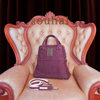 souhalアイコンbag｜ソフトプリーツ2wayバッグ｜ラメブッチャー・ワイン(C66B)