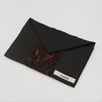 【ミンネ展示】洗えるマスクケース│『Email message』souhalマスクケース│ブラック×レッドレース（品番：B79）【送料無料・代引き手数料無料】