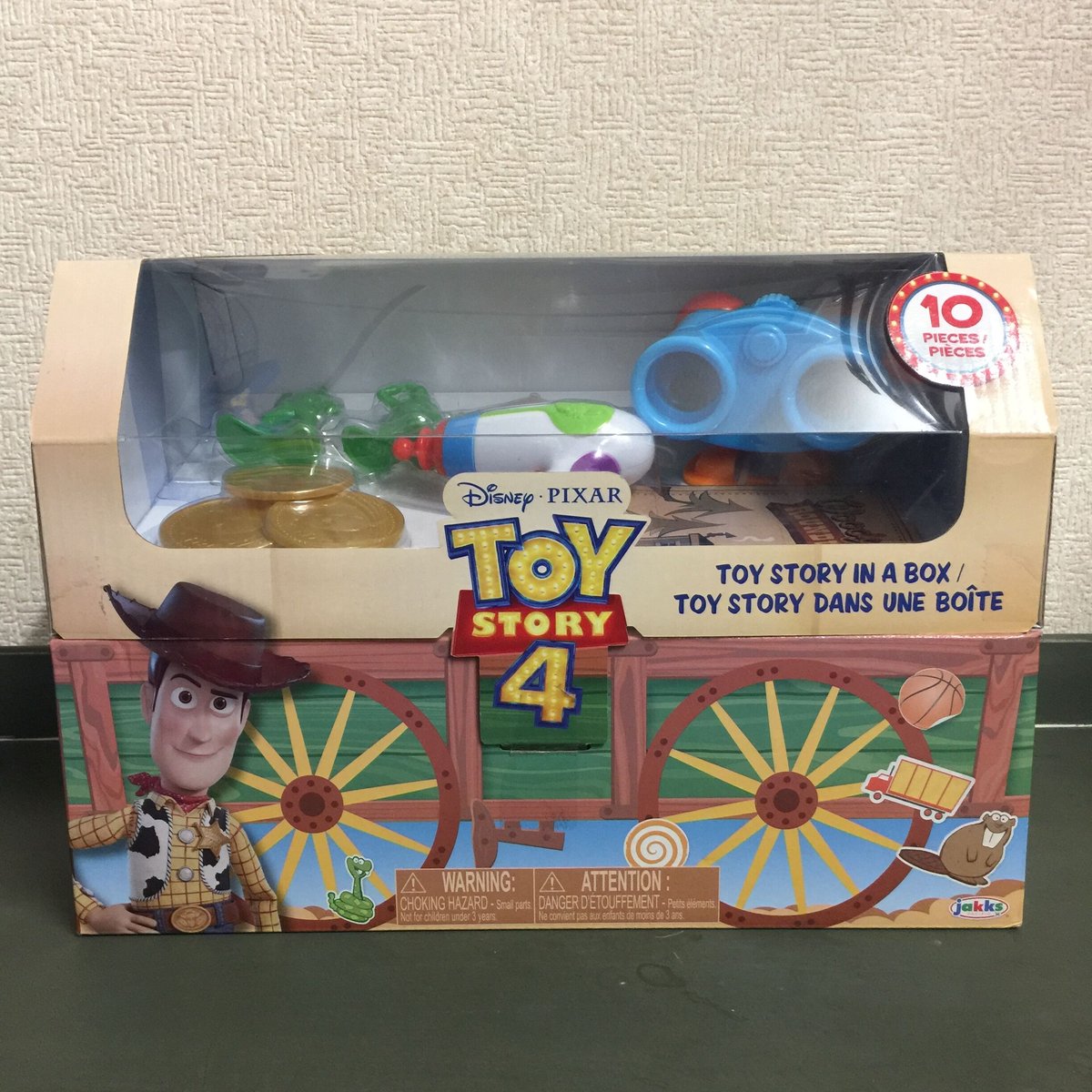 スリーコインズ ピクサー トイストーリーアンディおもちゃ箱WOOD BOX 