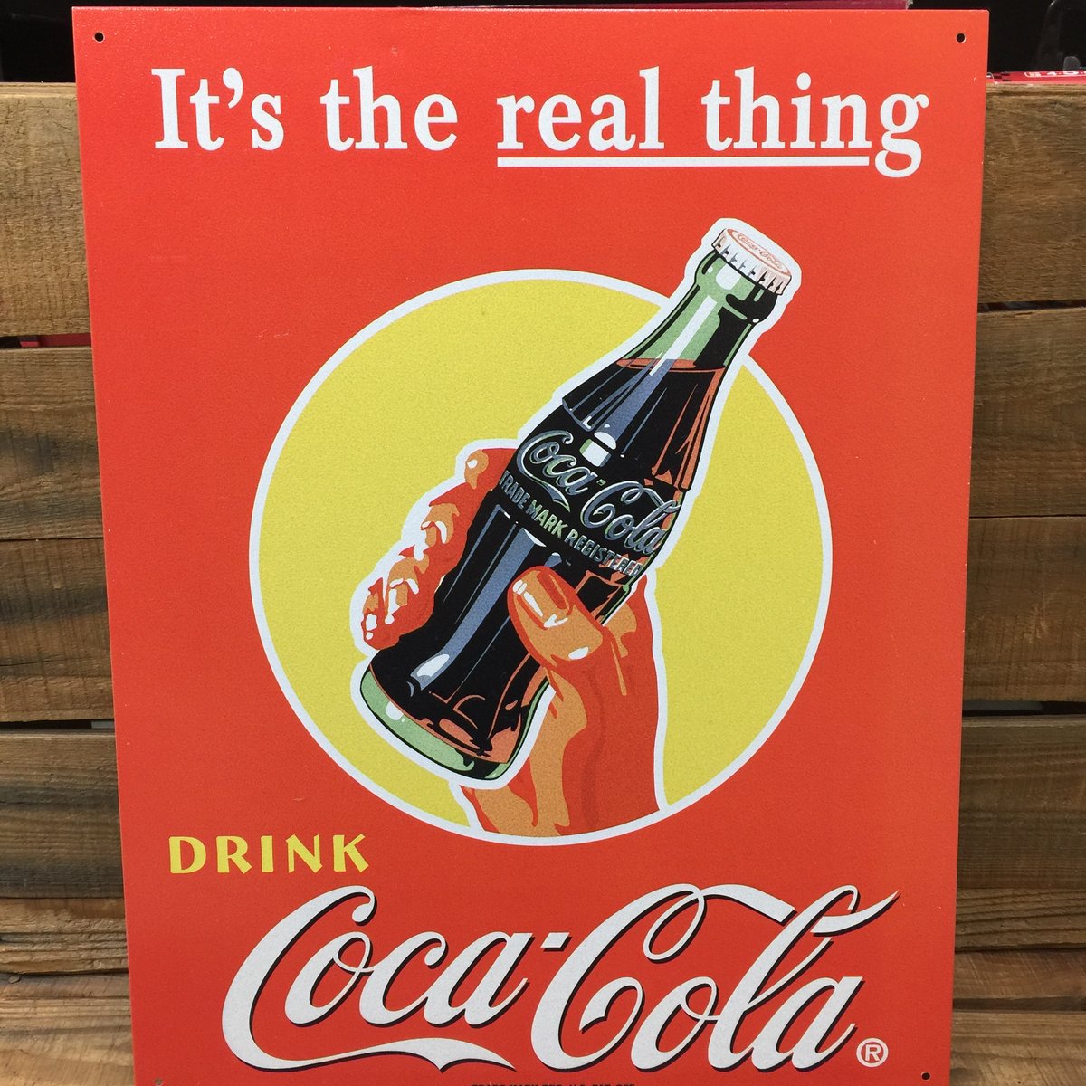 コカ・コーラ ブリキ看板 It's the real thing COCA COLA | SO コカ・コーラ ブリキ看板 It's the real thing COCA COLA | SO