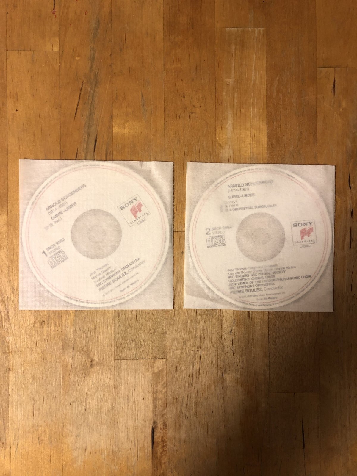 シェーンベルク：グレの歌/4つの歌曲　ブーレーズ（指揮）（国内盤2CD）　SONY