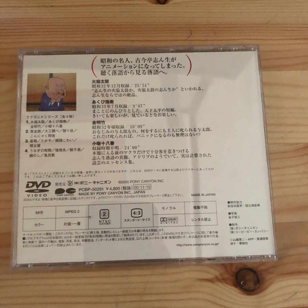 山藤章二のラクゴニメ 1 古今亭志ん生（DVD） | ファーイースタン