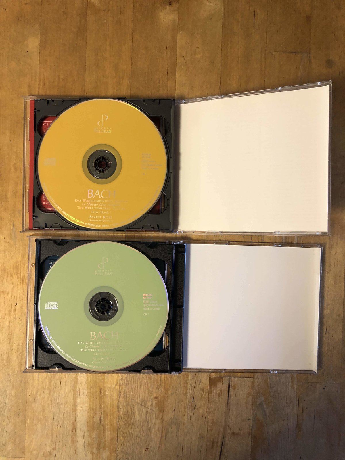 バッハ 平均律クラヴィーア曲集 第2巻 2CD スコット・ロス バッハ 平均律クラヴィーア曲集1巻、2巻（全4CD） スコット