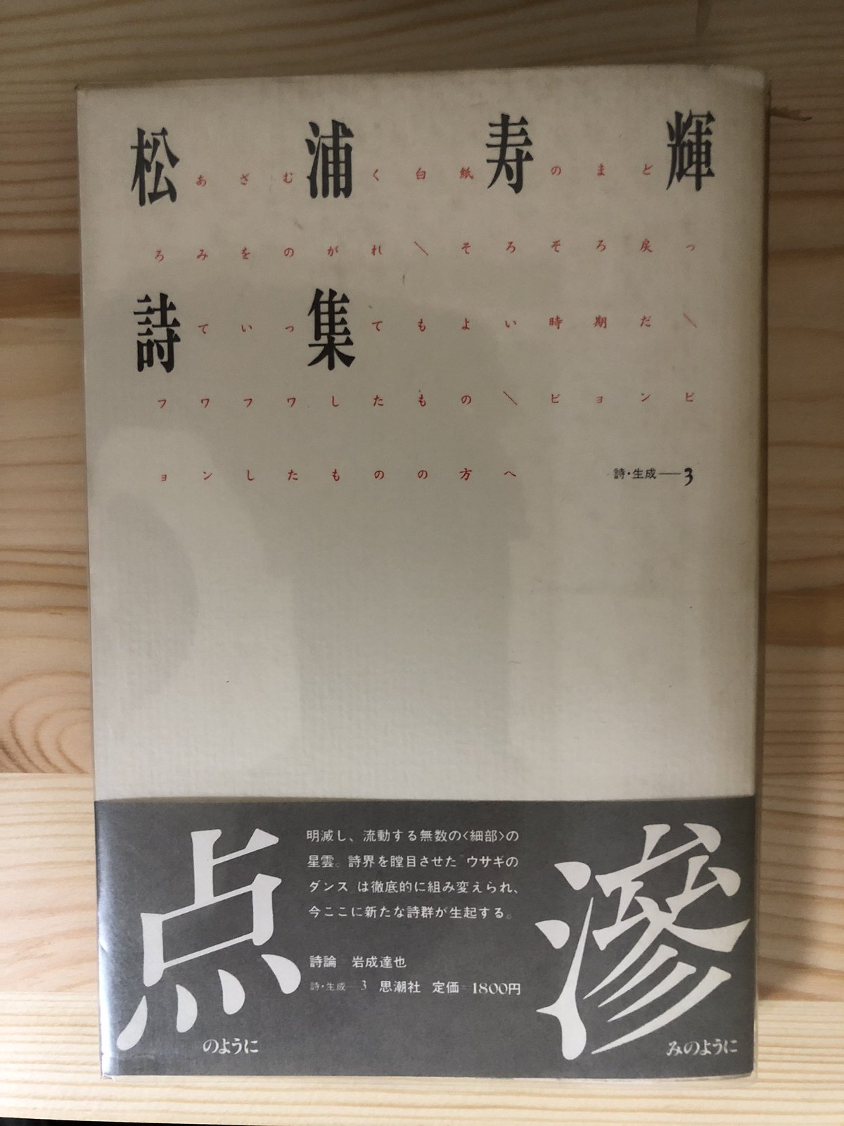 松浦寿輝詩集 思潮社 | ファーイースタン・オールドブックス通信販売部