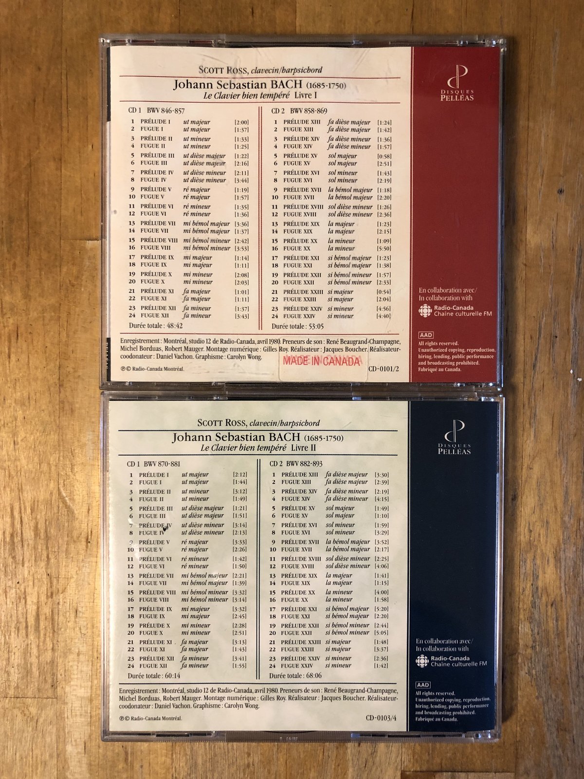 バッハ 平均律クラヴィーア曲集1巻、2巻（全4CD） スコット