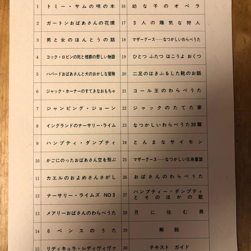 複刻:オーピー・コレクション マザーグースの世界(全30冊揃 複刻:オーピー・コレクション マザーグースの世界(全30冊揃