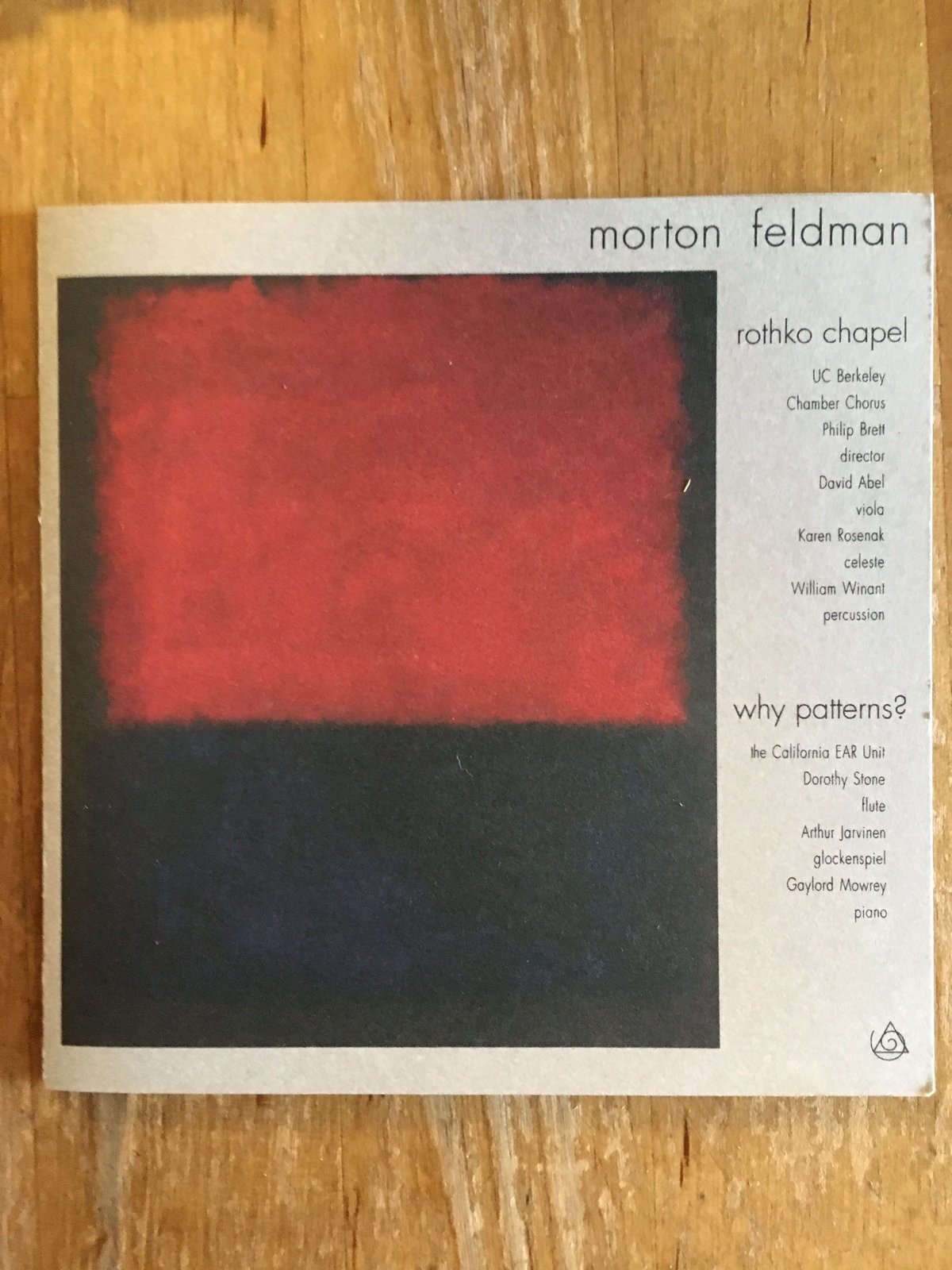 モートン・フェルドマン Morton feldman rothko chapel （CD） |