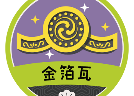 缶バッジ【金箔瓦】