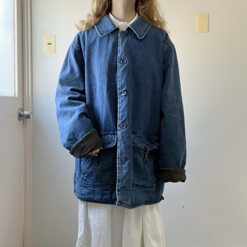 vintage denim quilted work jacket | ANNA