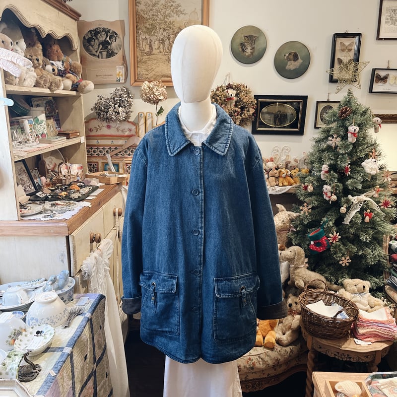 vintage denim quilted work jacket | ANNA