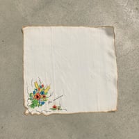 antique hand paint handkerchief