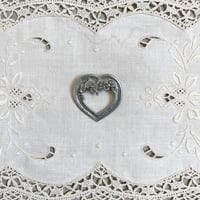 vintage silver heart brooch