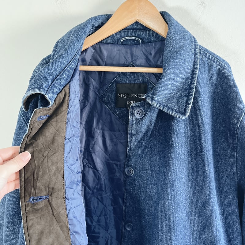 vintage denim quilted work jacket | ANNA