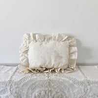vintage euro frill cushion