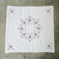 vintage floral cross stitch cloth