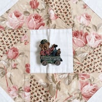 vintage teddy bear wagon brooch